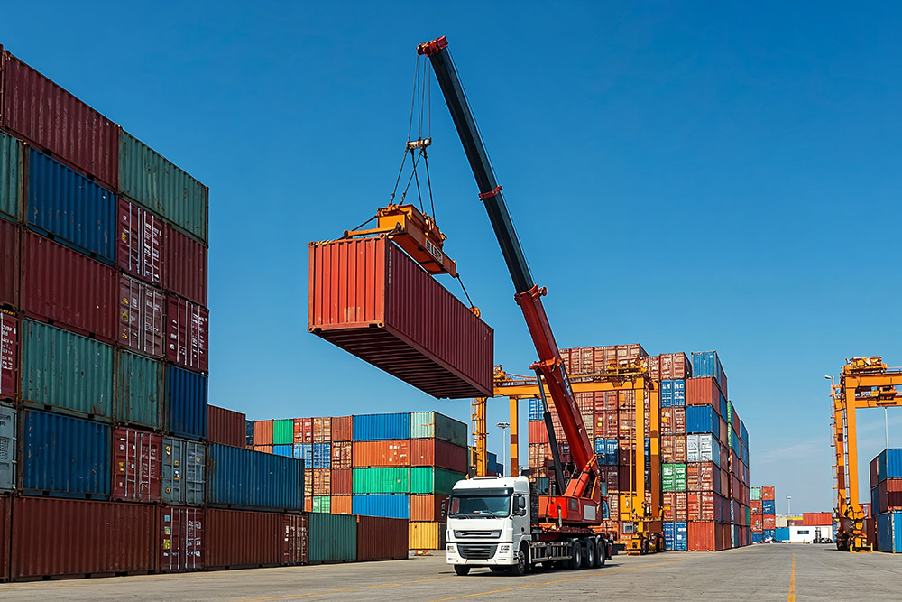 DJ facing a crowd at his deck. Photo with a purple hue